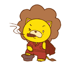 Fluffy Lion YUKKI sticker #10240790