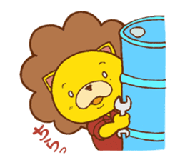 Fluffy Lion YUKKI sticker #10240805