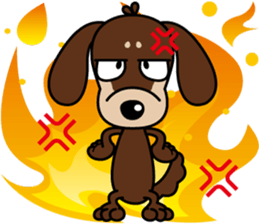 The M.Dachshund's name is "Gaku". Part1 sticker #10242233