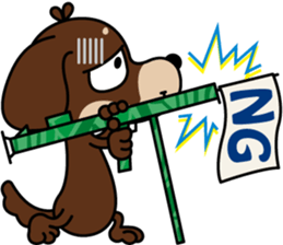 The M.Dachshund's name is "Gaku". Part1 sticker #10242248