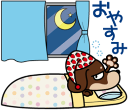 The M.Dachshund's name is "Gaku". Part1 sticker #10242255