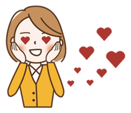 Quietly, while cute a refrain eyes OL sticker #10242848