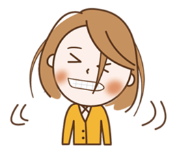 Quietly, while cute a refrain eyes OL sticker #10242854