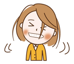 Quietly, while cute a refrain eyes OL sticker #10242854