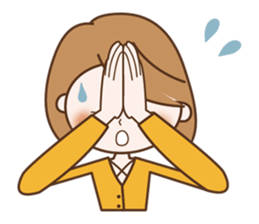 Quietly, while cute a refrain eyes OL sticker #10242855