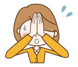 Quietly, while cute a refrain eyes OL sticker #10242855