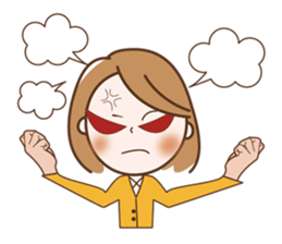 Quietly, while cute a refrain eyes OL sticker #10242862