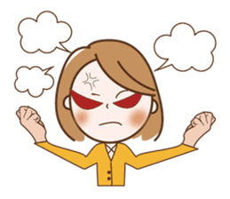 Quietly, while cute a refrain eyes OL sticker #10242862