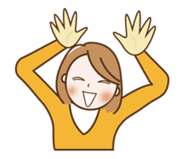 Quietly, while cute a refrain eyes OL sticker #10242865