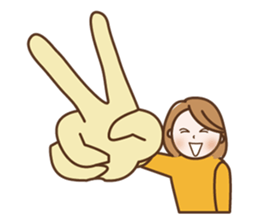 Quietly, while cute a refrain eyes OL sticker #10242866