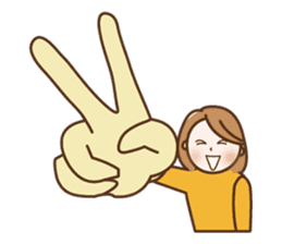 Quietly, while cute a refrain eyes OL sticker #10242866