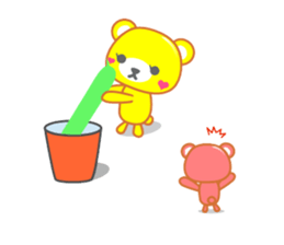 Balloon sticker of the bear sticker #10242997