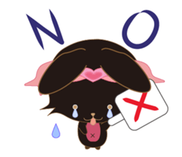 Black Rabbit. My name is, Chocolat. sticker #10244085