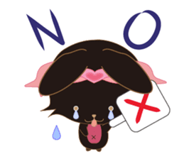 Black Rabbit. My name is, Chocolat. sticker #10244085