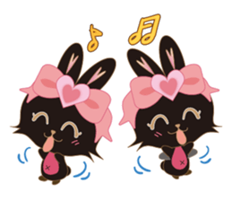 Black Rabbit. My name is, Chocolat. sticker #10244109