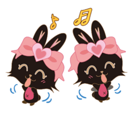 Black Rabbit. My name is, Chocolat. sticker #10244109