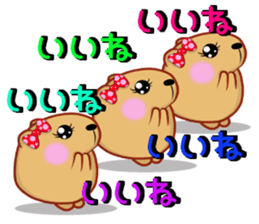 Kyapibara women's sticker #10246247