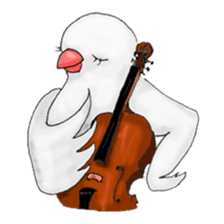 Cellist Finch sticker #10246633