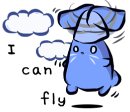 happiness blue rabbit sticker #10246752