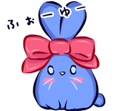 happiness blue rabbit sticker #10246772