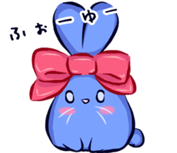 happiness blue rabbit sticker #10246772