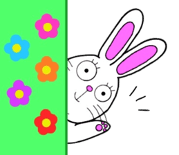 Rabbit and Carrot sticker #10246867