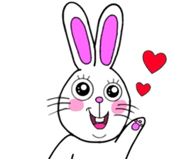 Rabbit and Carrot sticker #10246870