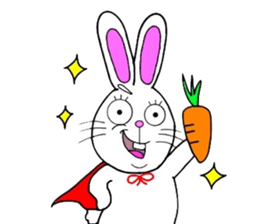 Rabbit and Carrot sticker #10246880