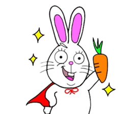 Rabbit and Carrot sticker #10246880