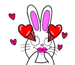 Rabbit and Carrot sticker #10246887