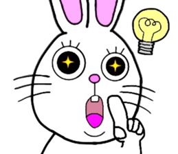 Rabbit and Carrot sticker #10246897