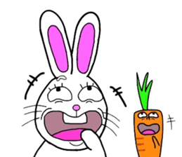 Rabbit and Carrot sticker #10246903
