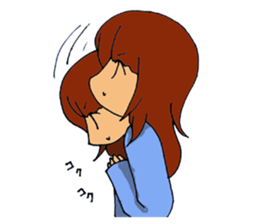 Love is heavy women sticker #10247388