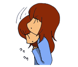 Love is heavy women sticker #10247388