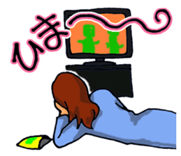 Love is heavy women sticker #10247396