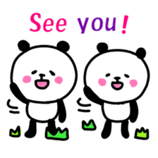 Smiling panda 3 sticker #10248574