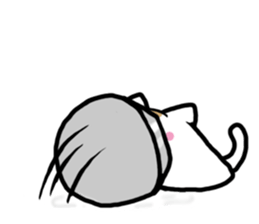 Scruffy cat sticker #10249315