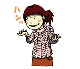 Moon face girls sticker #10249716