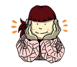 Moon face girls sticker #10249721