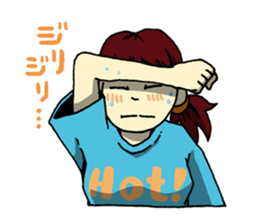 Moon face girls sticker #10249734