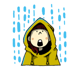 Moon face girls sticker #10249735