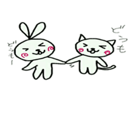 greeting usausaneko sticker #10250287