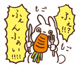 Rabbit love the seniors. sticker #10250391