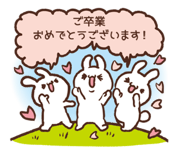 Rabbit love the seniors. sticker #10250413