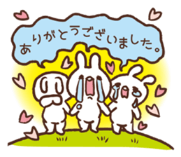 Rabbit love the seniors. sticker #10250415