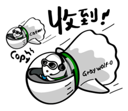 Hilarious Stickers from Gray Wolf Cat ! sticker #10251296