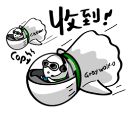Hilarious Stickers from Gray Wolf Cat ! sticker #10251296