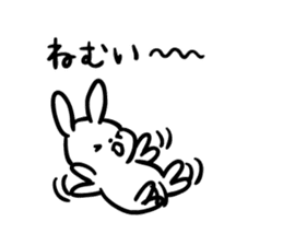 Intently sleepy rabbit sticker #10252137