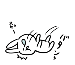 Intently sleepy rabbit sticker #10252154