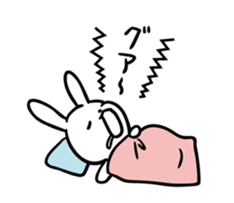 Intently sleepy rabbit sticker #10252155